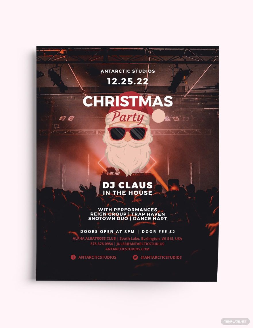 Santa is a DJ Flyer Template