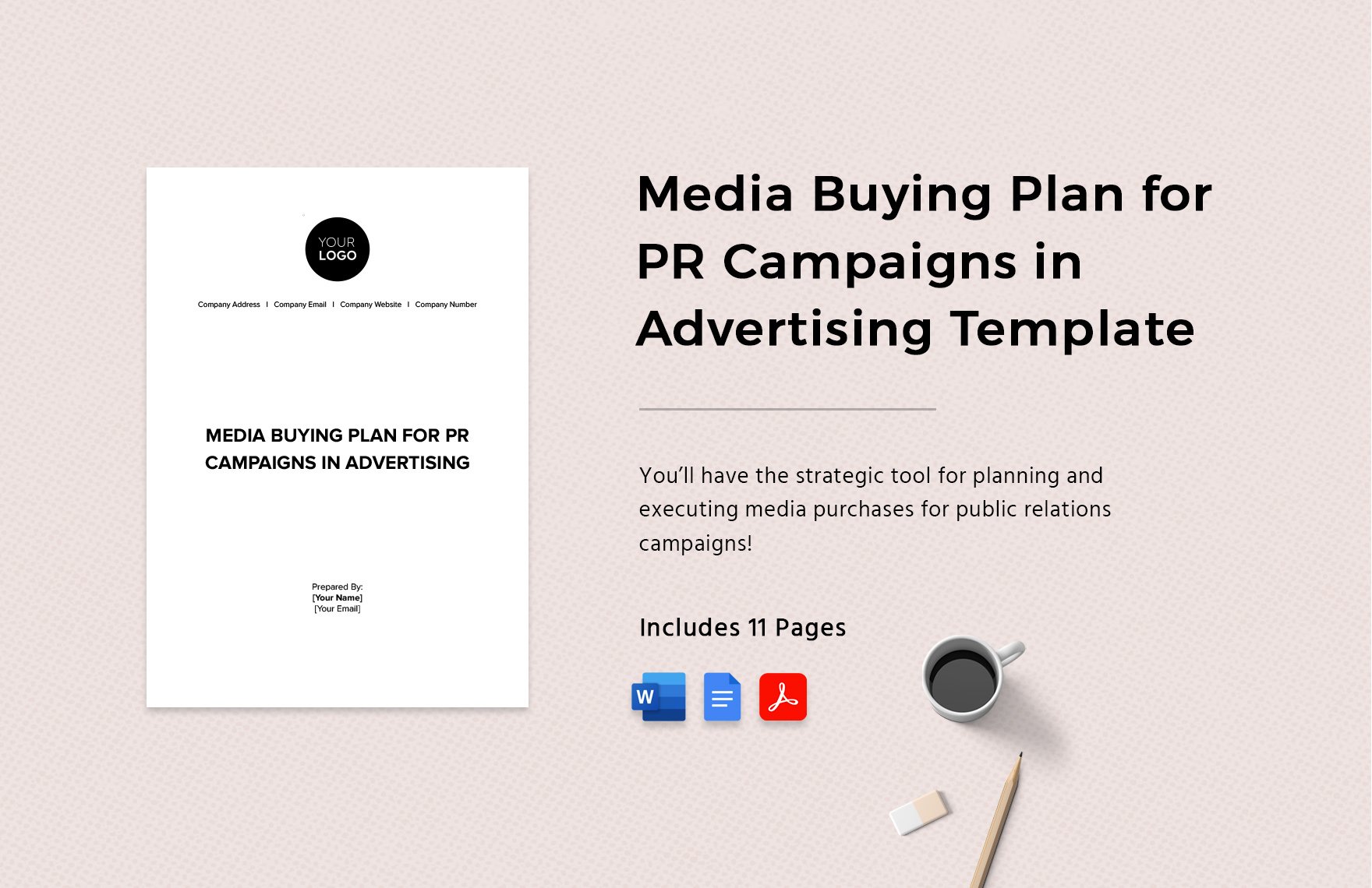Media Buying Plan for PR Campaigns in Advertising Template