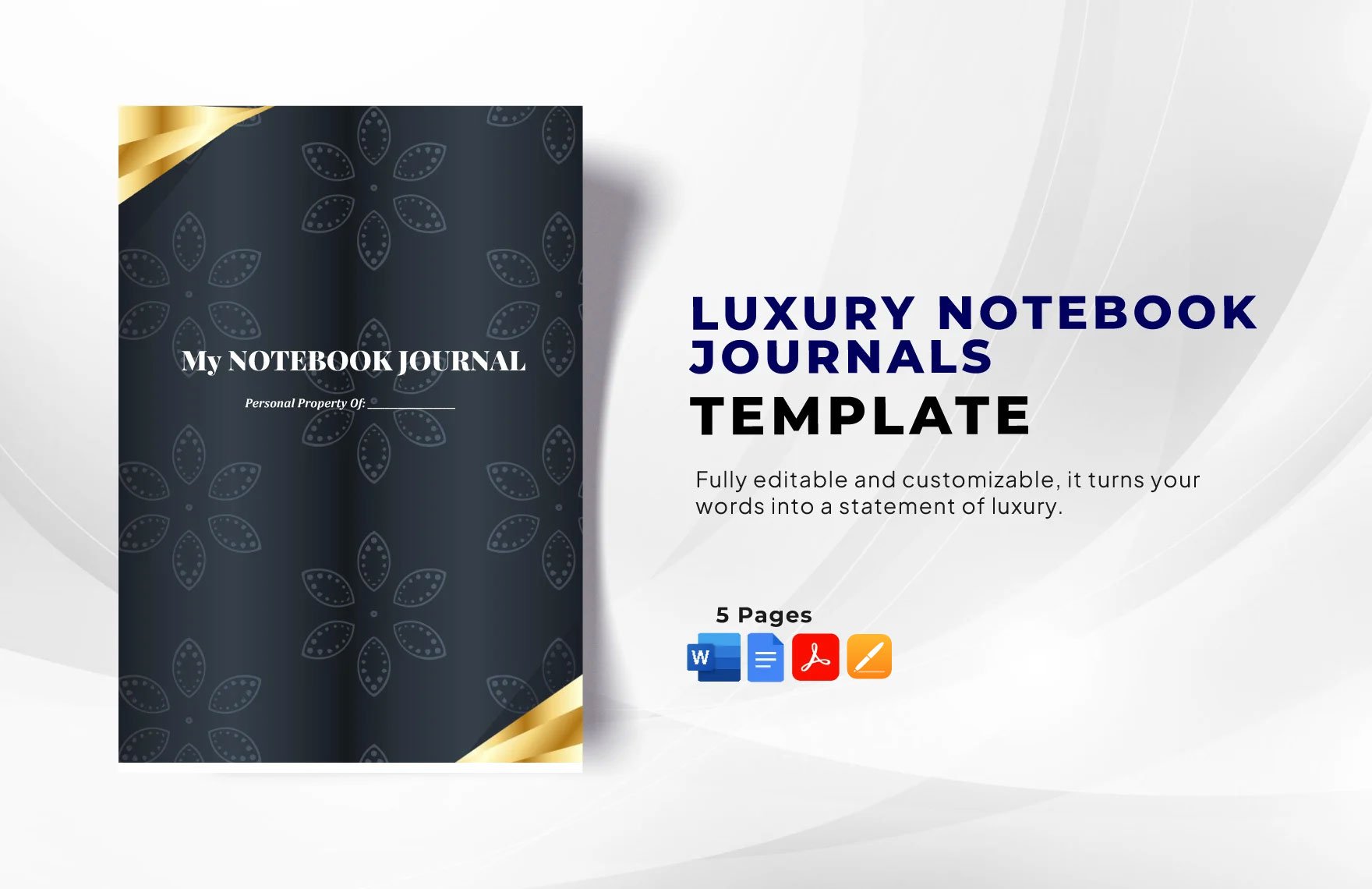 Luxury Notebook Journals Template