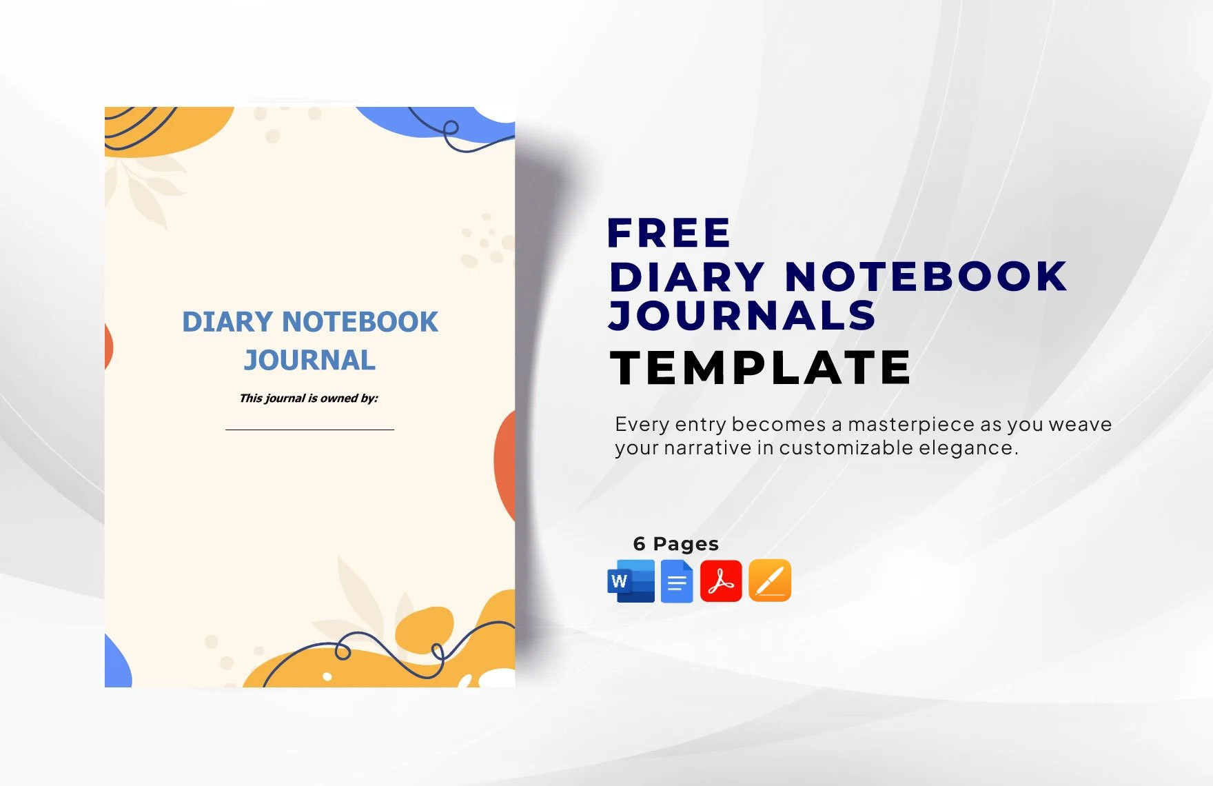 Diary Notebook Journals Template