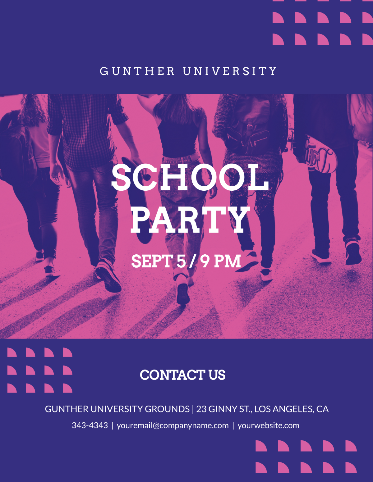 Free School Party Flyer Template