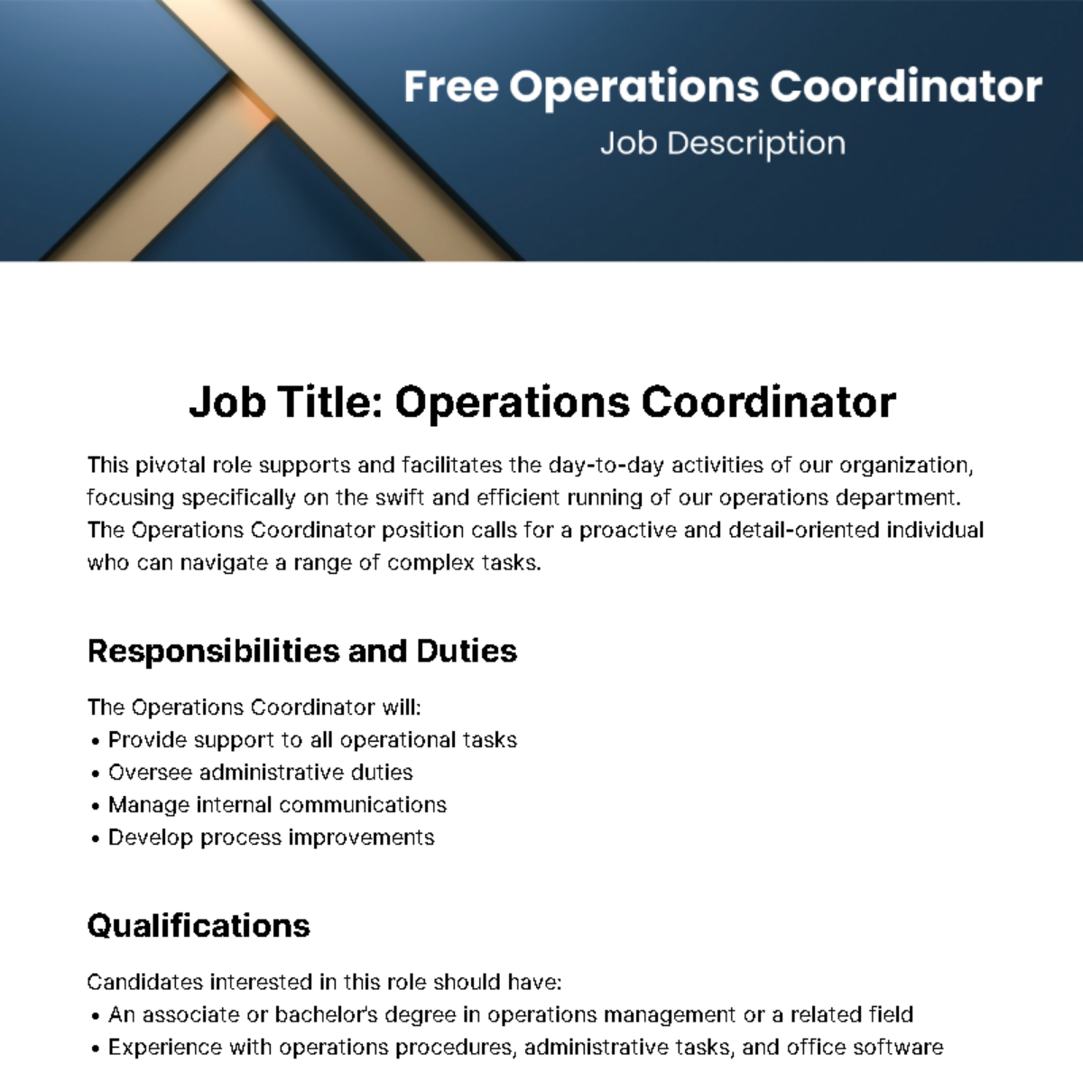 International Business Coordinator Job Description