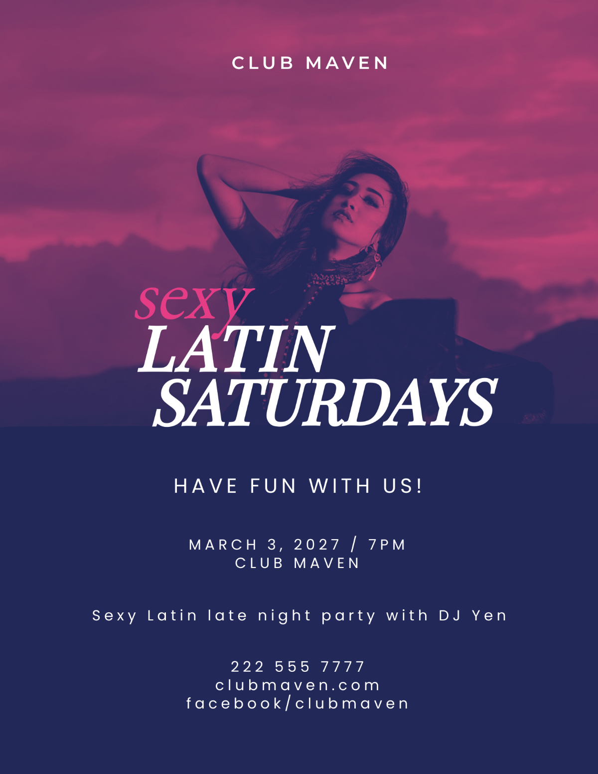 Sexy Latin Saturdays Flyer