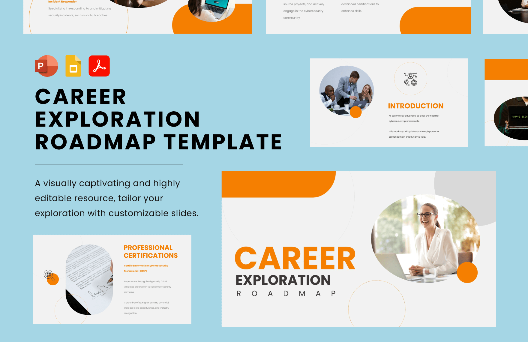 Career Exploration Roadmap Template in PDF, PowerPoint, Google Slides