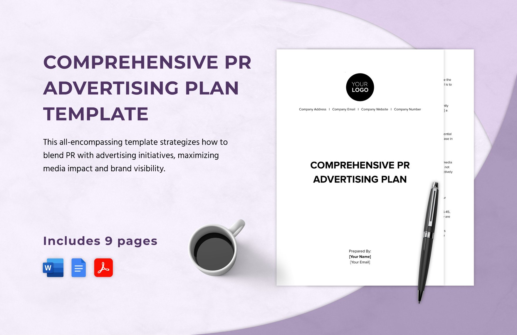 Comprehensive PR Advertising Plan Template