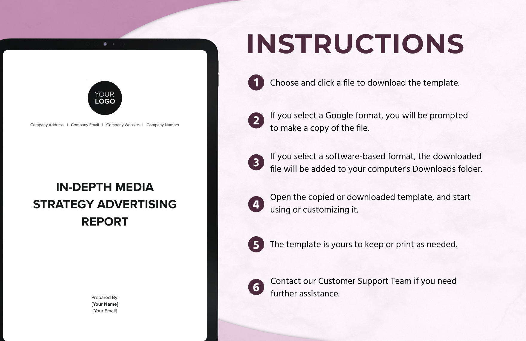 In-Depth Media Strategy Advertising Report Template