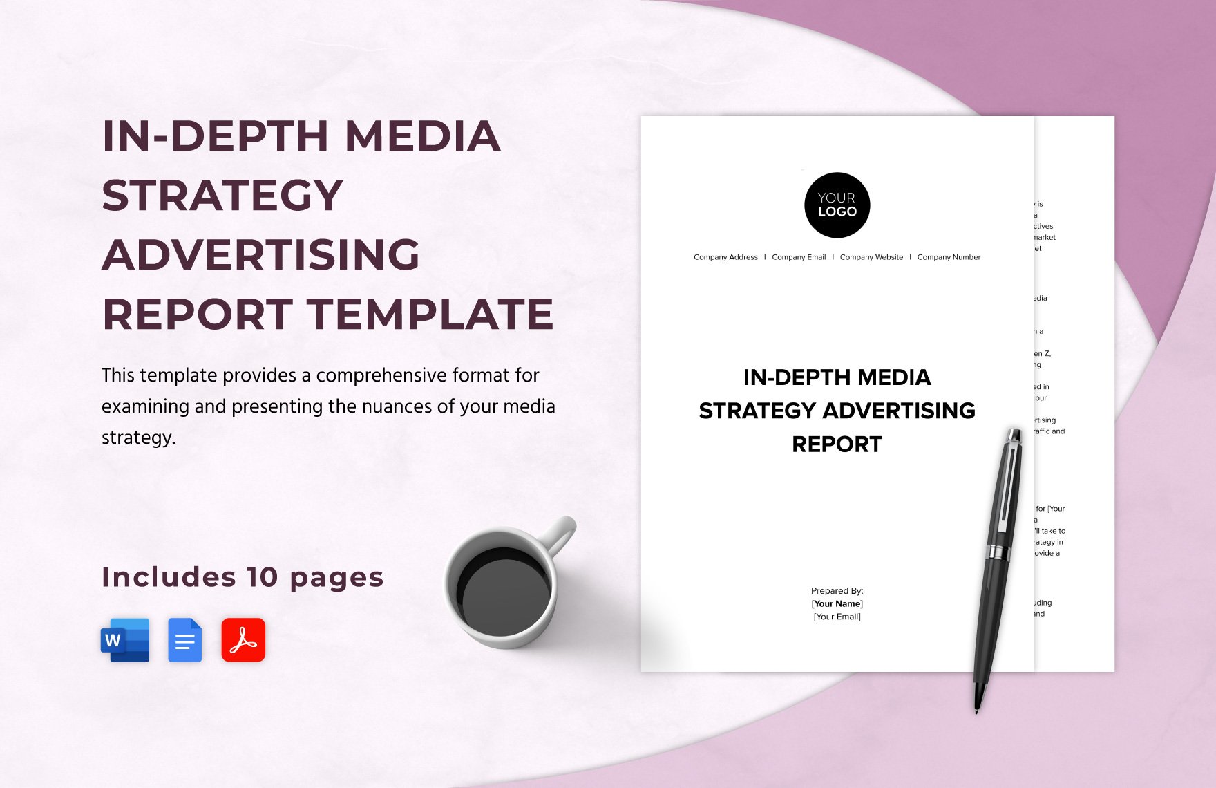 In-Depth Media Strategy Advertising Report Template