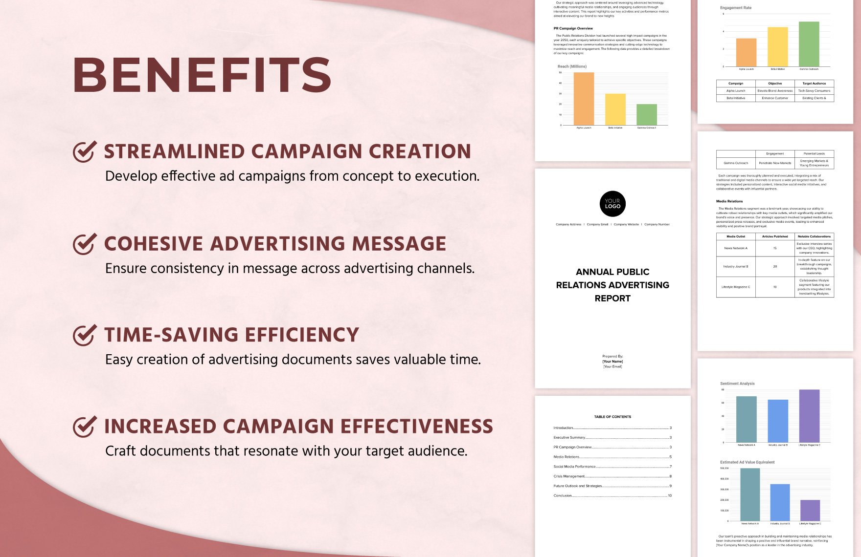 Annual Public Relations Advertising Report Template