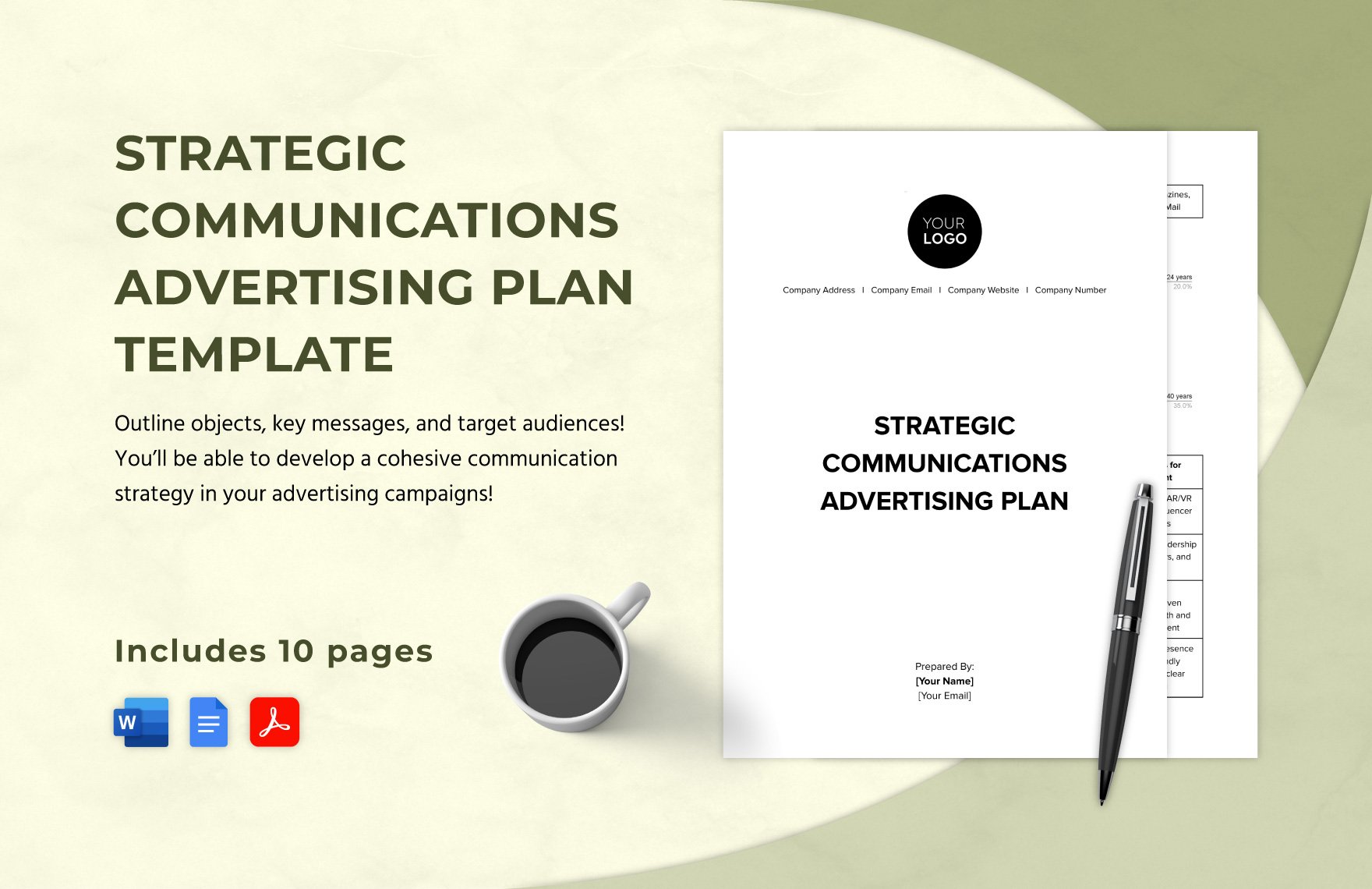 Strategic Communications Advertising Plan Template