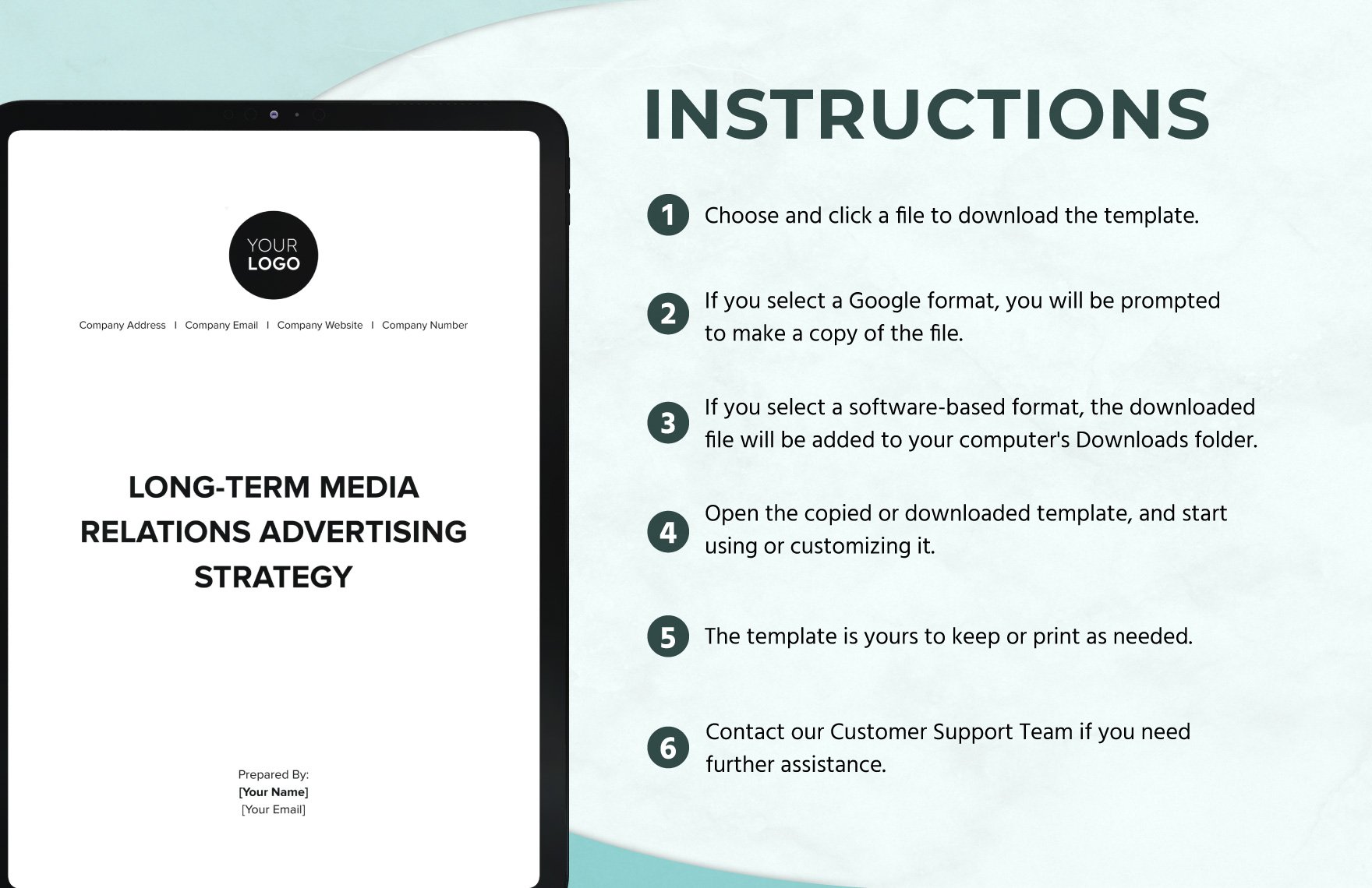 Long-Term Media Relations Advertising Strategy Template