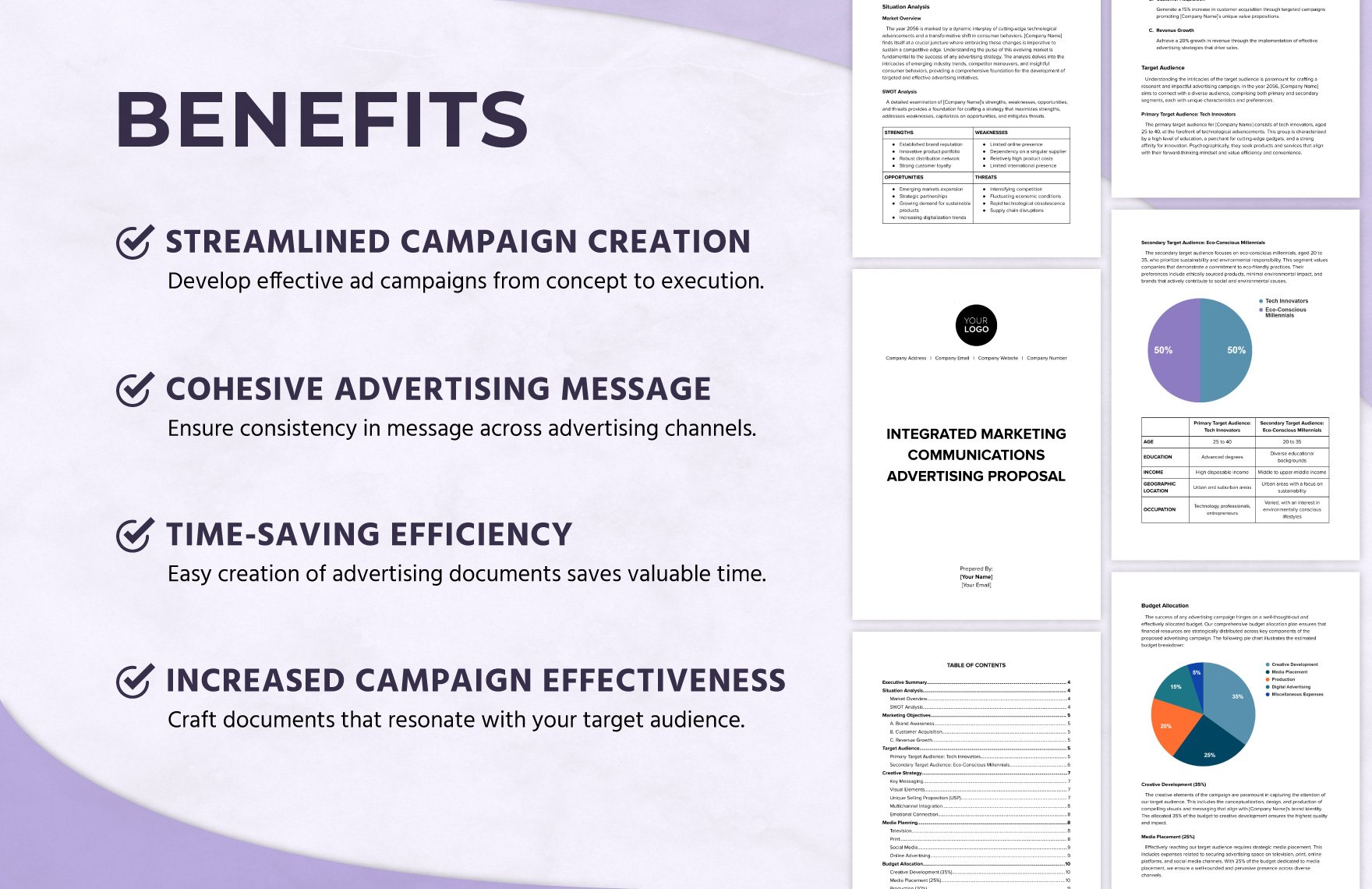 Integrated Marketing Communications Advertising Proposal Template