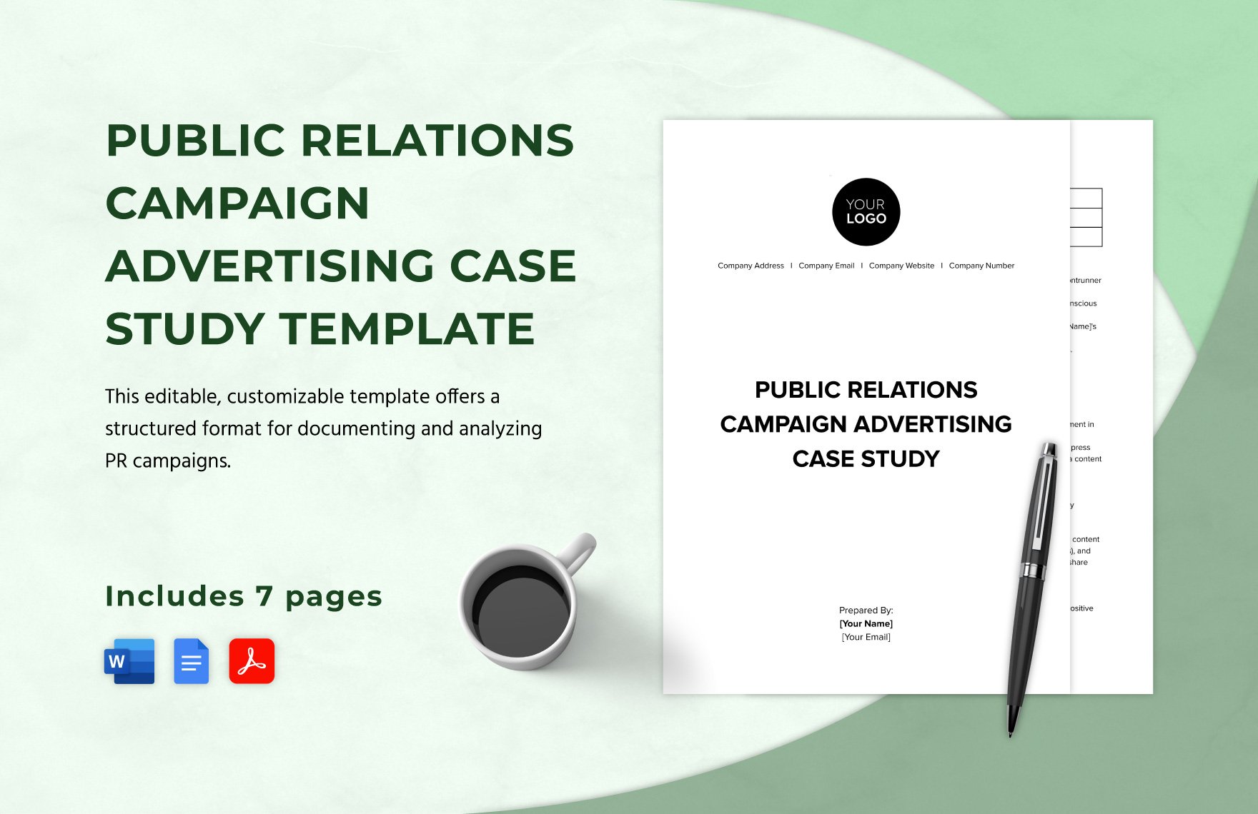 Public Relations Campaign Advertising Case Study Template in Word, Google Docs, PDF