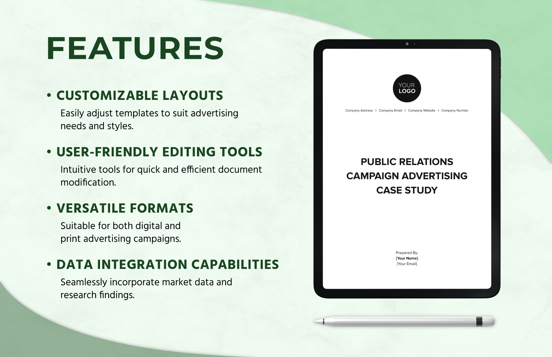 Public Relations Campaign Advertising Case Study Template
