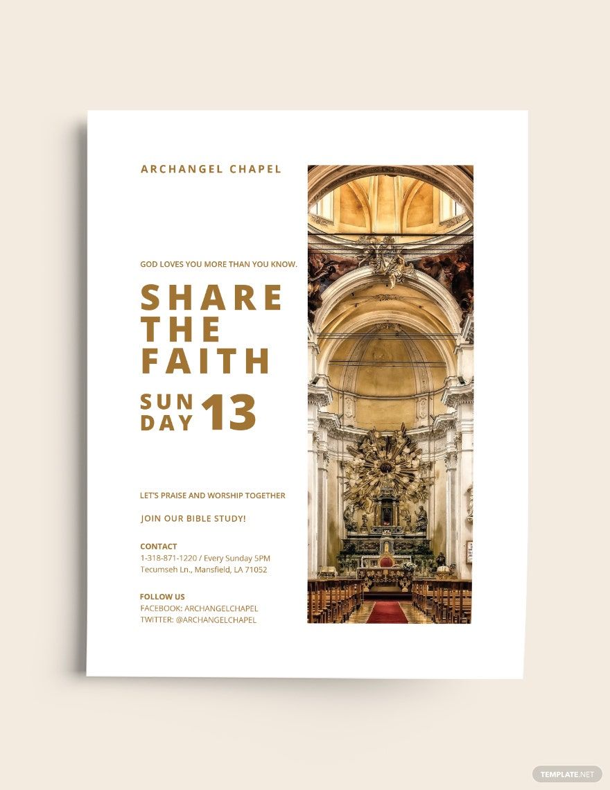 Share the Faith Church Flyer Template