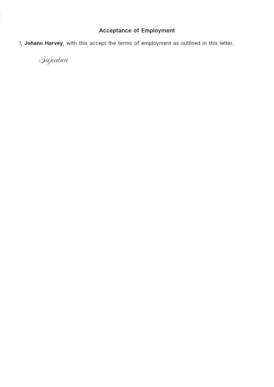 Free Employment Offer Letter Format Template to Edit Online