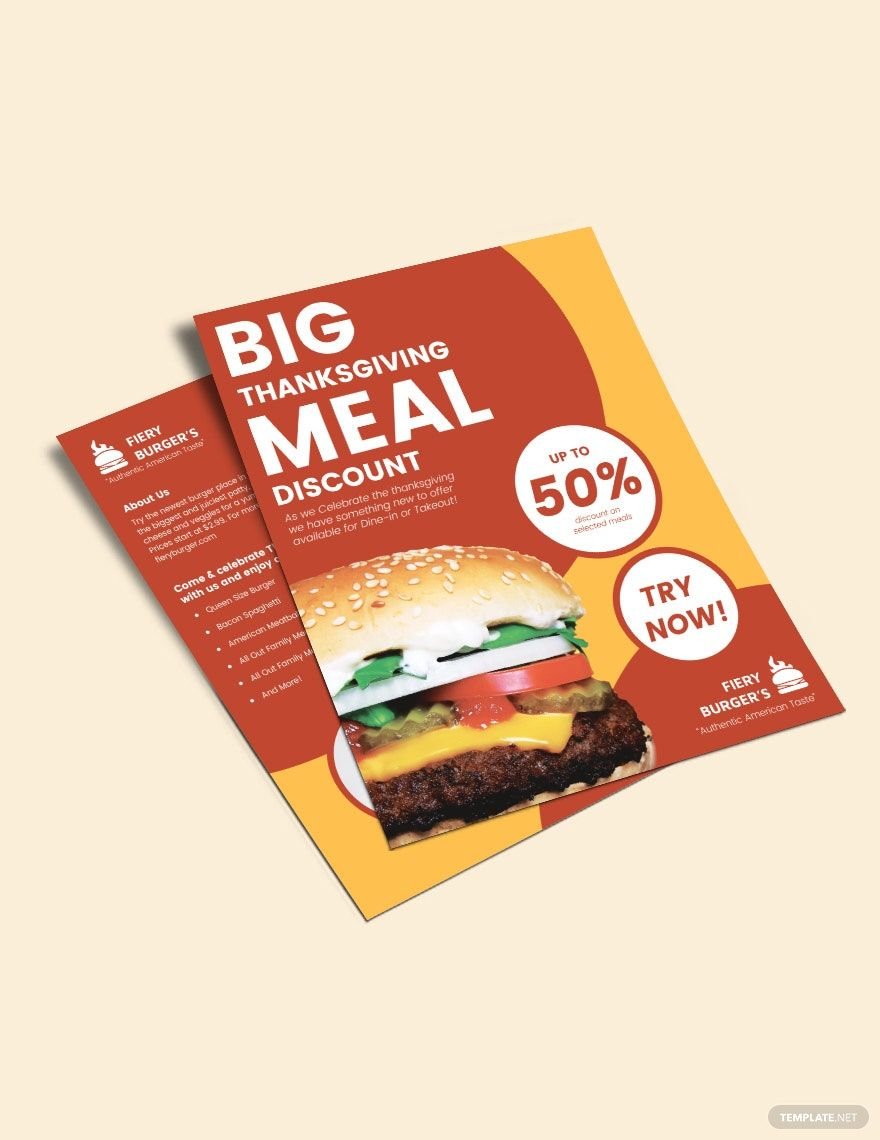 Double Sided Fast Food Flyer Template