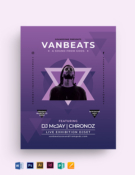 Free Crimson Concert Flyer Template - Illustrator, Word, Apple Pages ...