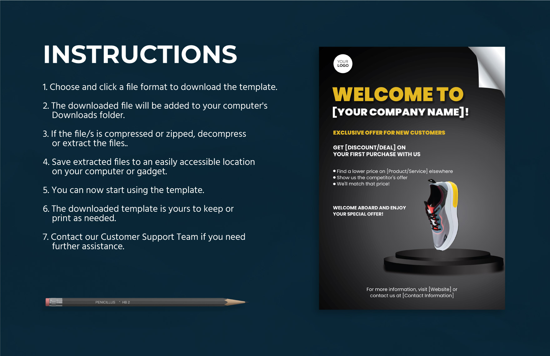 Sales New Customer Welcome Offer Flyer Template