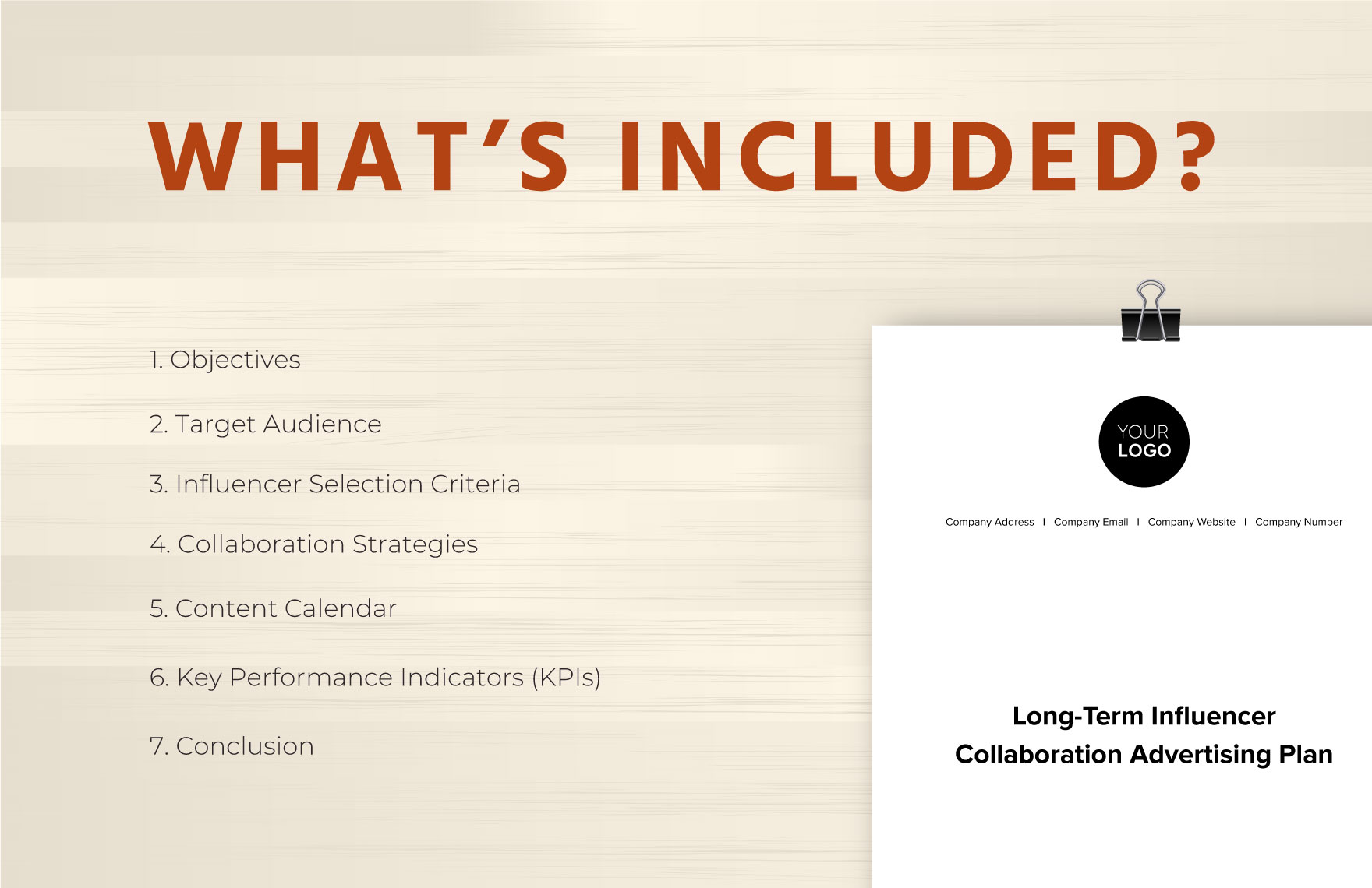 Long-Term Influencer Collaboration Advertising Plan Template