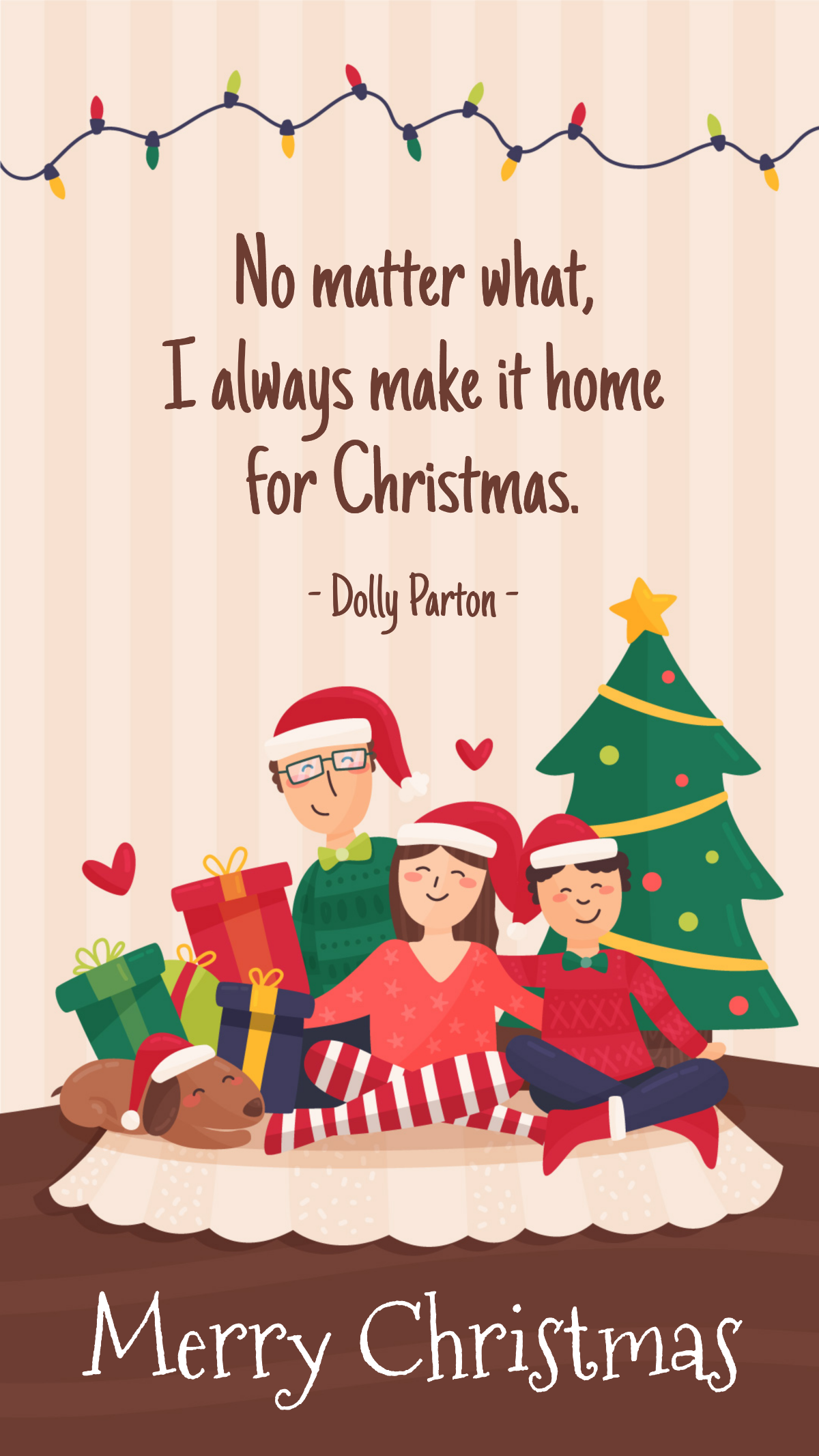 Free Merry Christmas Quote Template
