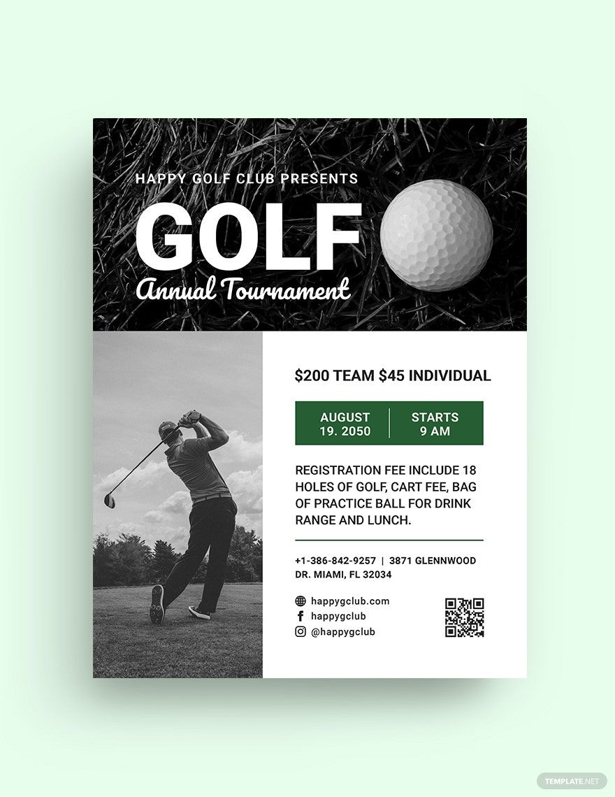 Golf League Flyer Template in Word, Google Sheets, Illustrator, PSD, Apple Pages, Publisher, InDesign