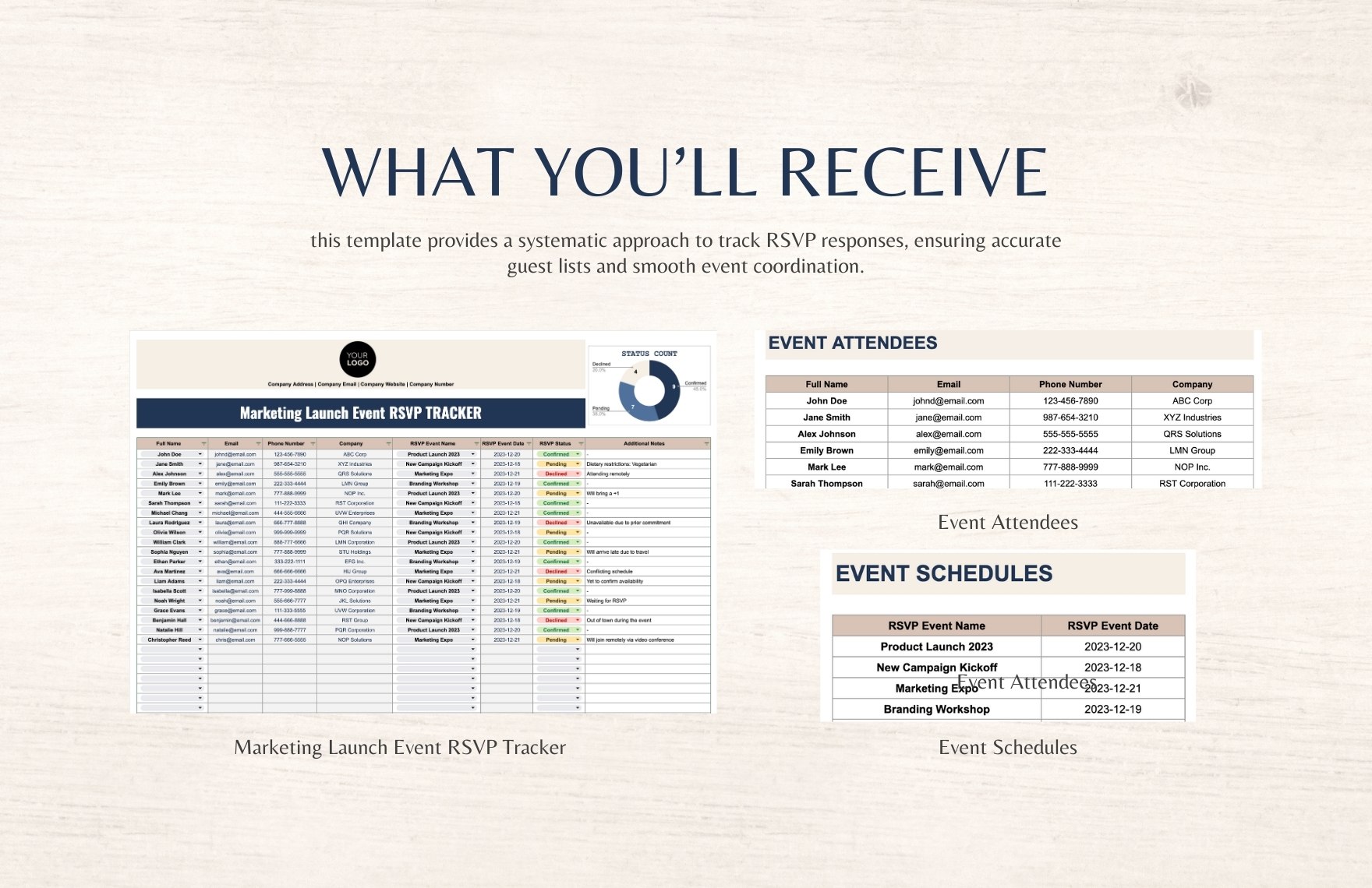 Marketing Launch Event RSVP Tracker Template