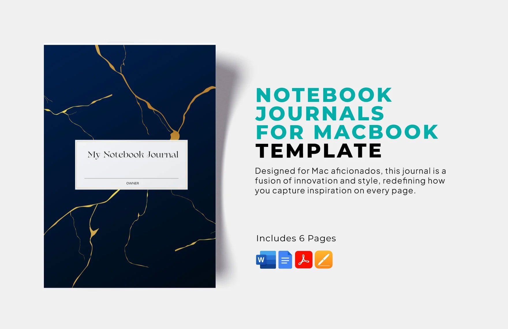 Notebook Journals for Macbook Pro Template
