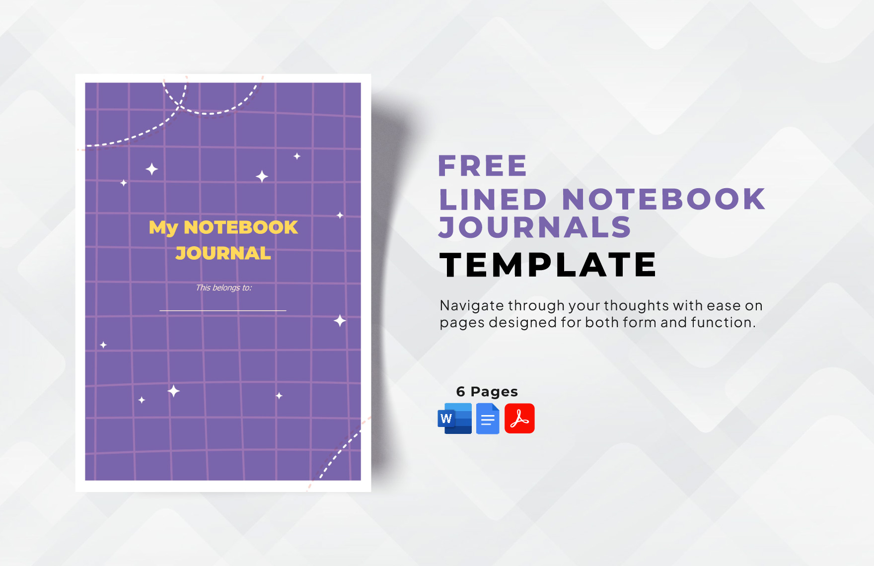 Notebook & Journal in PDF FREE Template Download