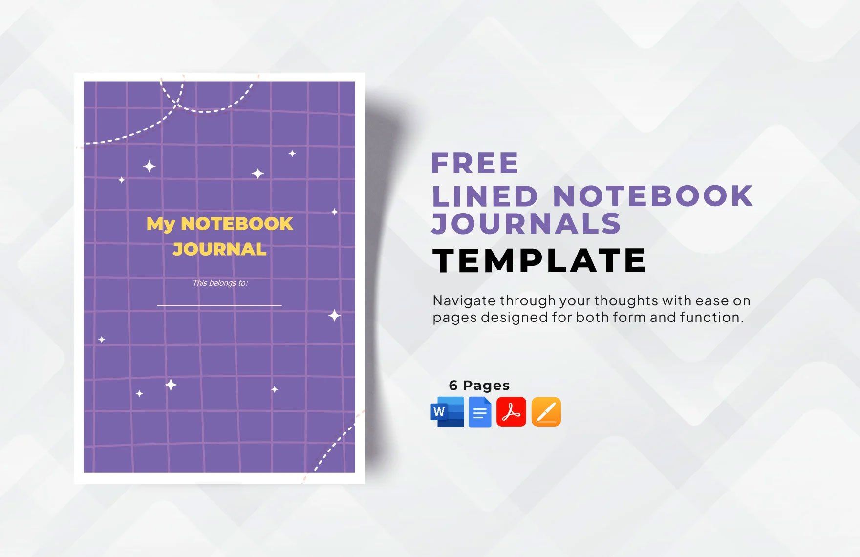 Lined Notebook Journals Template