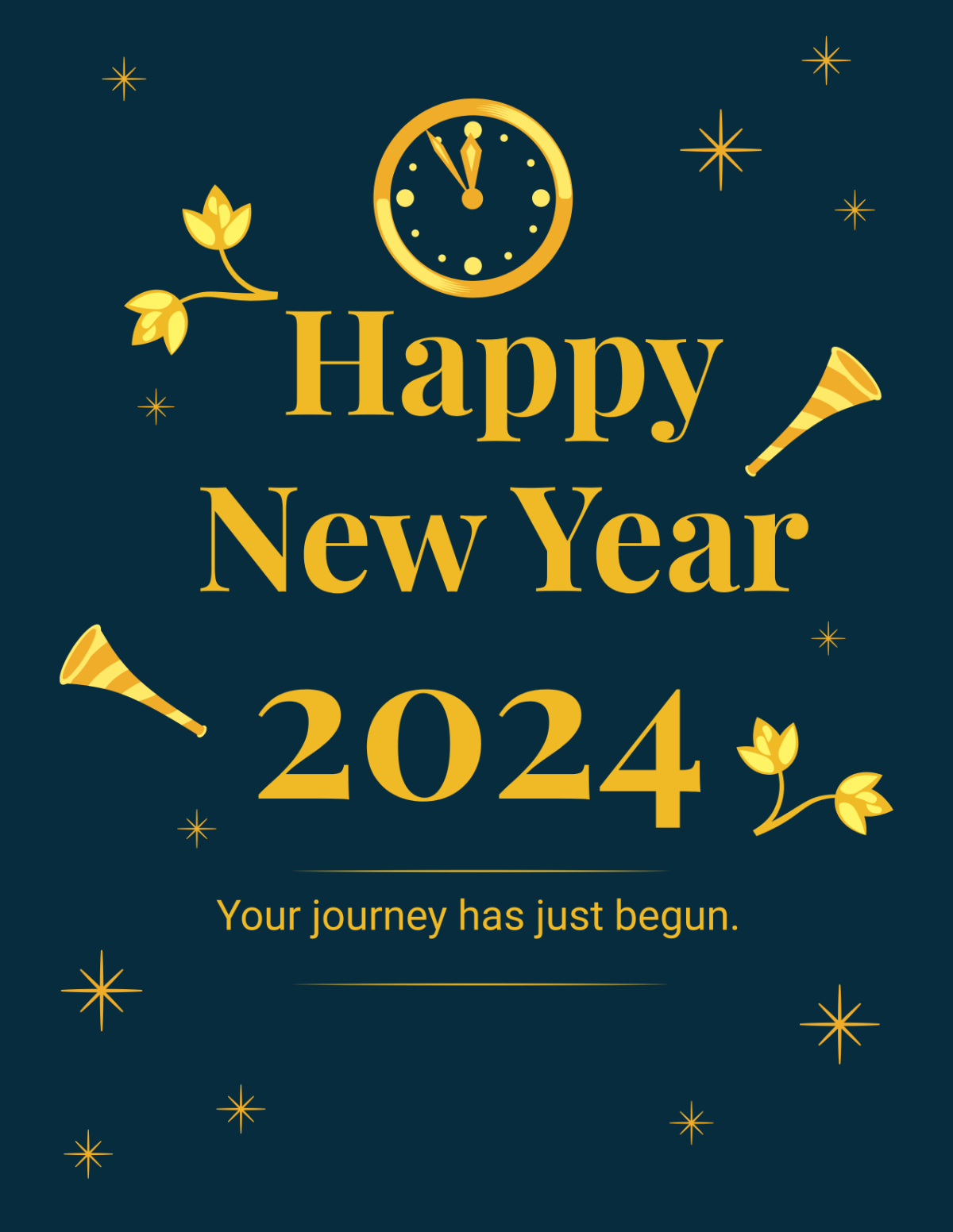 Free New Year's Day 2024 Template