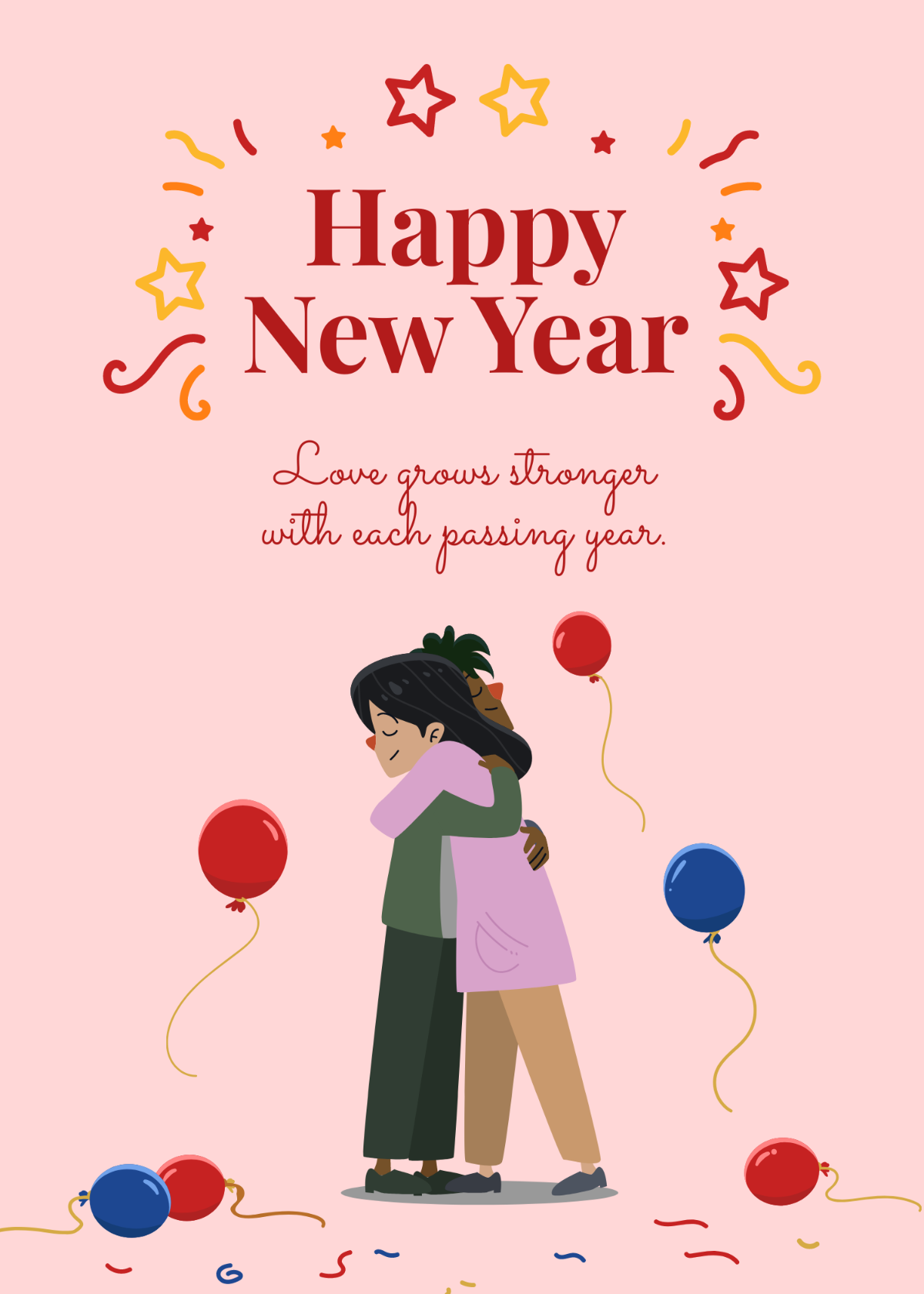 New Year Wishes for Love Template