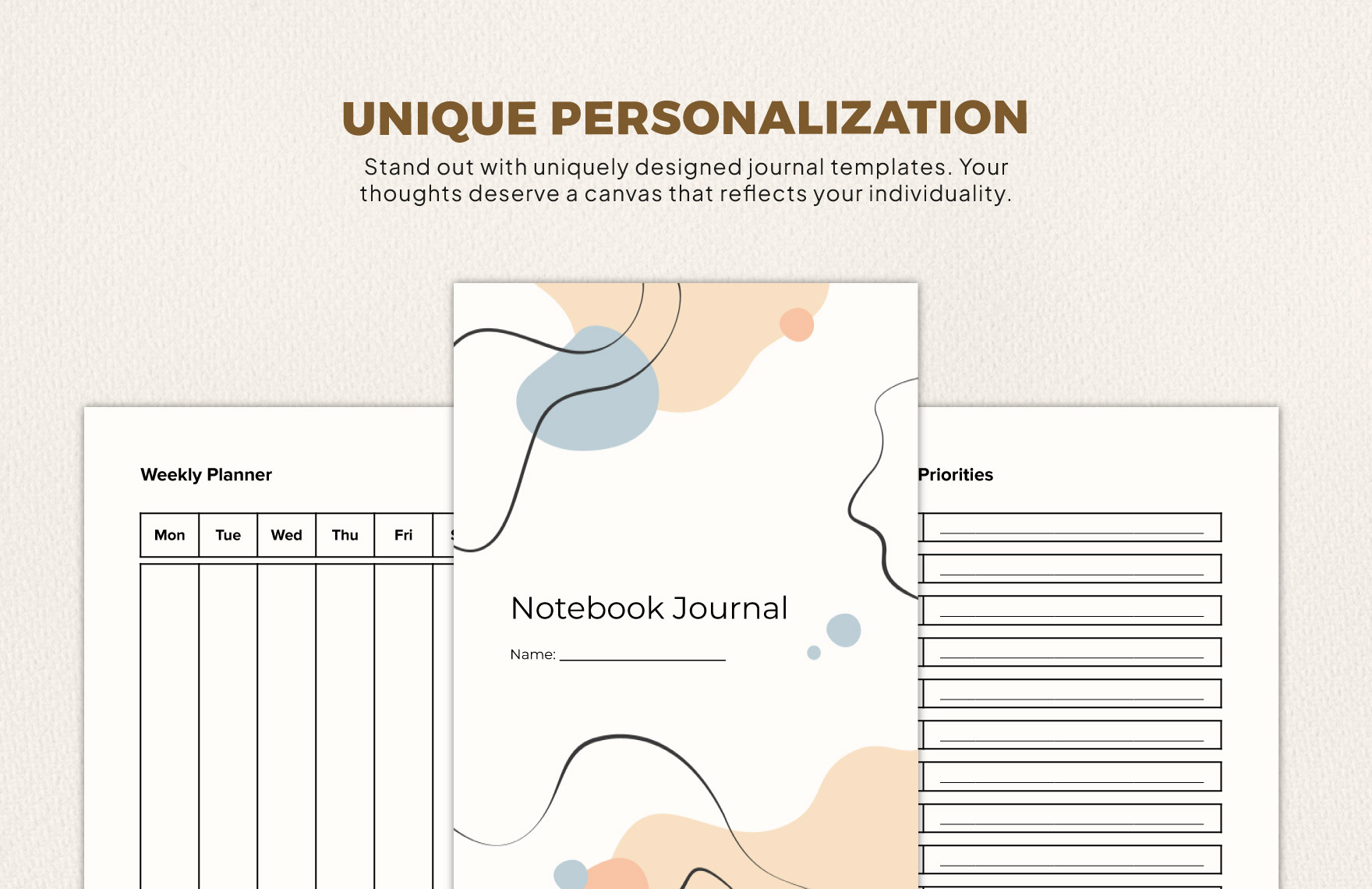 Notebook Journals for Mac Template