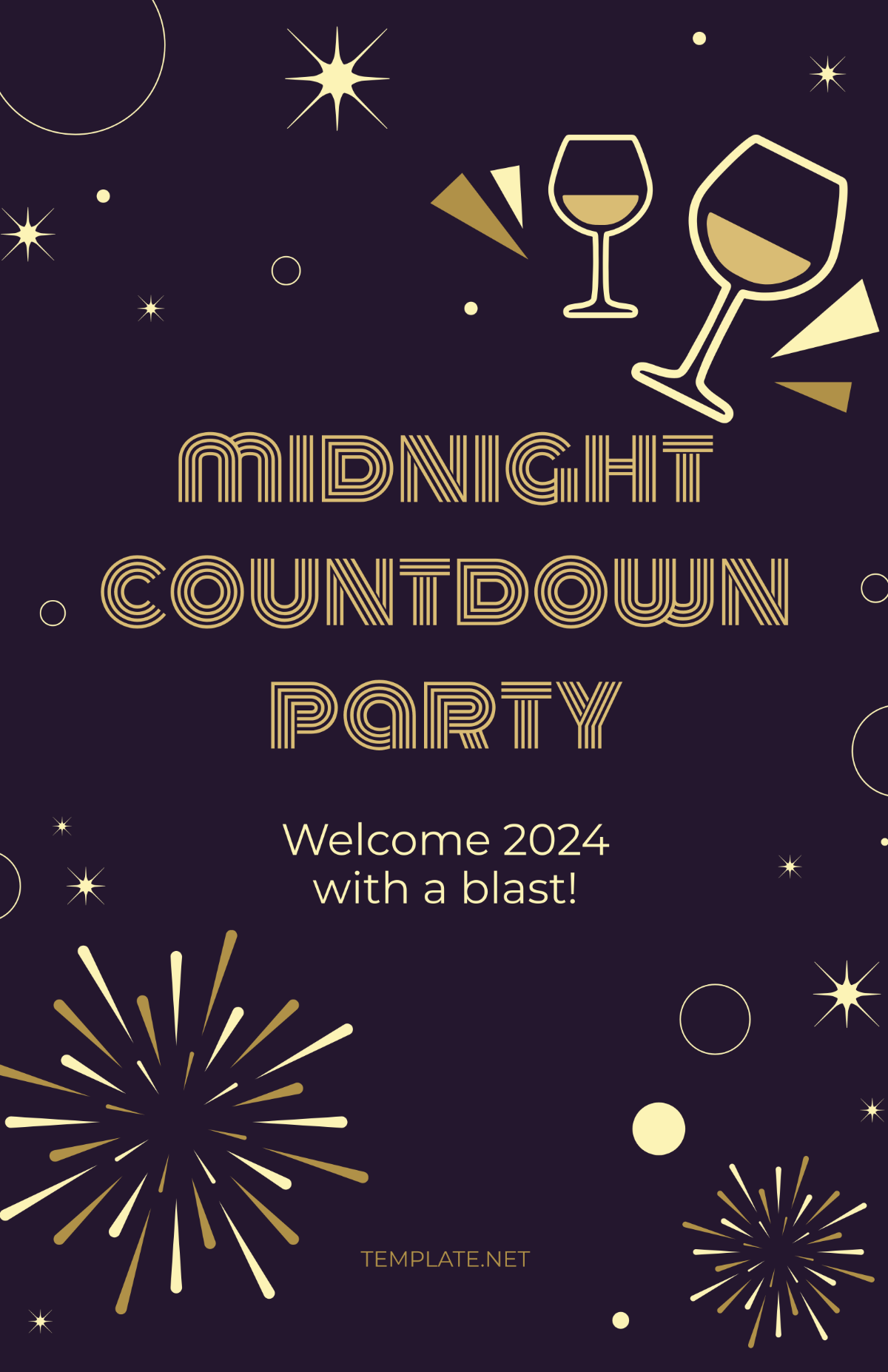 New Year 2024 Event Poster Template