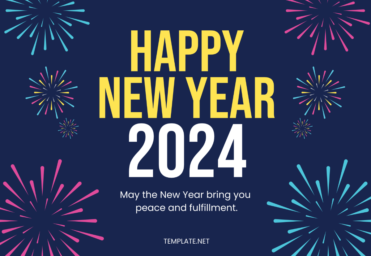 Happy New Year 2024 Note Template