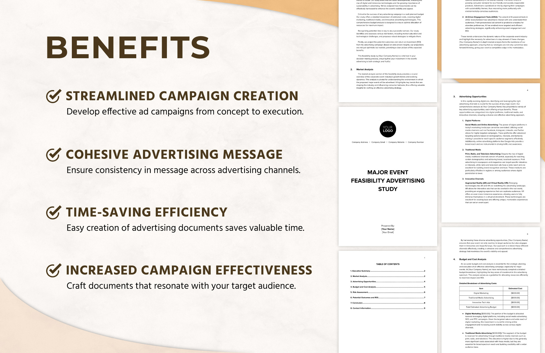 Major Event Feasibility Advertising Study Template