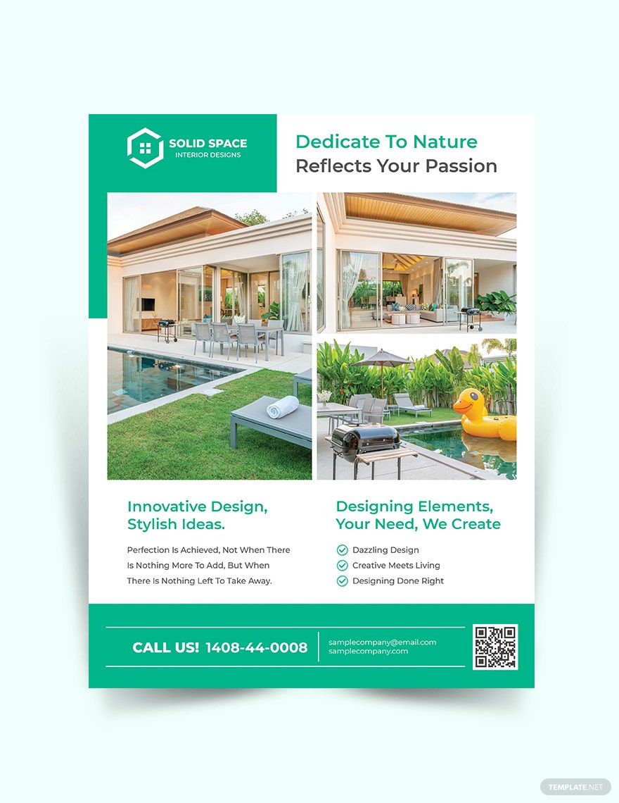 Landscape Interior Design Flyer Template
