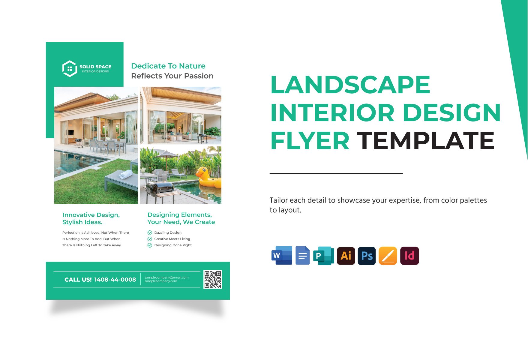 Landscape Interior Design Flyer Template