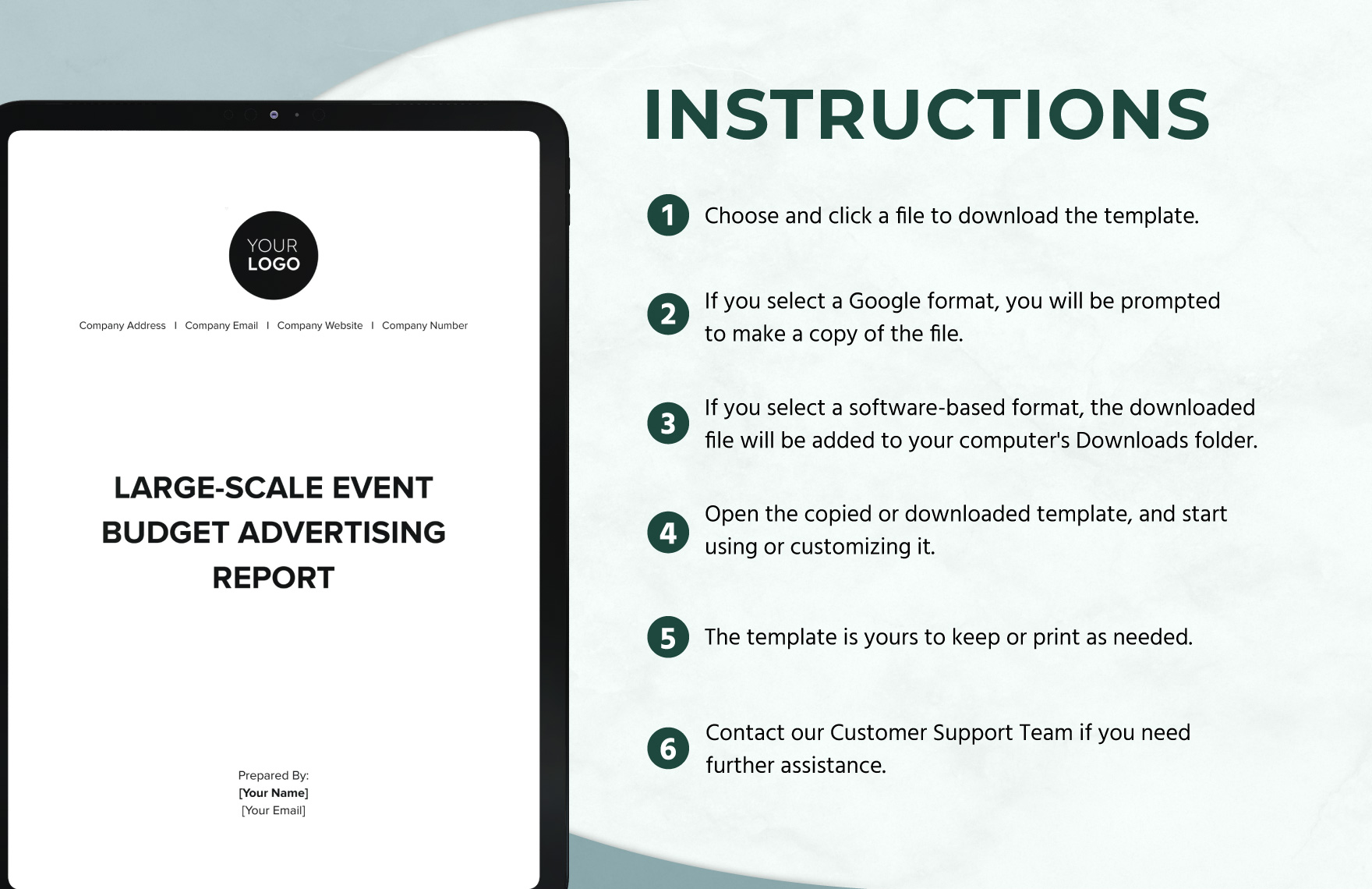 Large-Scale Event Budget Advertising Report Template