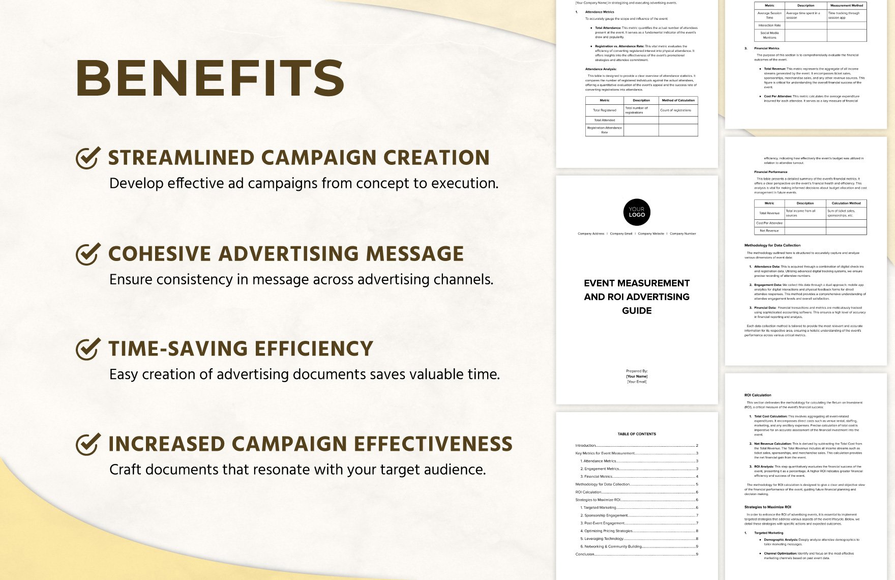 Event Measurement and ROI Advertising Guide Template