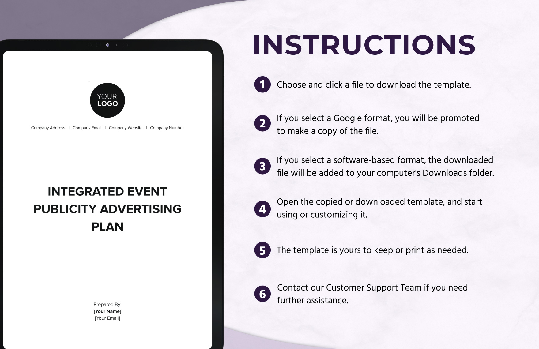 Integrated Event Publicity Advertising Plan Template