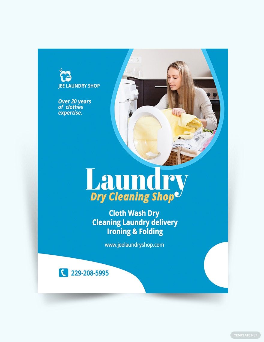 Laundry Dry Cleaner Flyer Template in Word, Illustrator, PSD, Apple Pages, Publisher, InDesign
