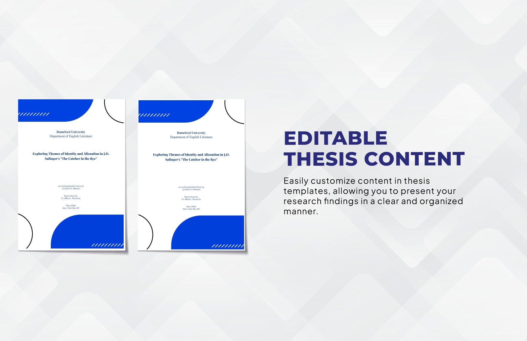 thesis title page template word