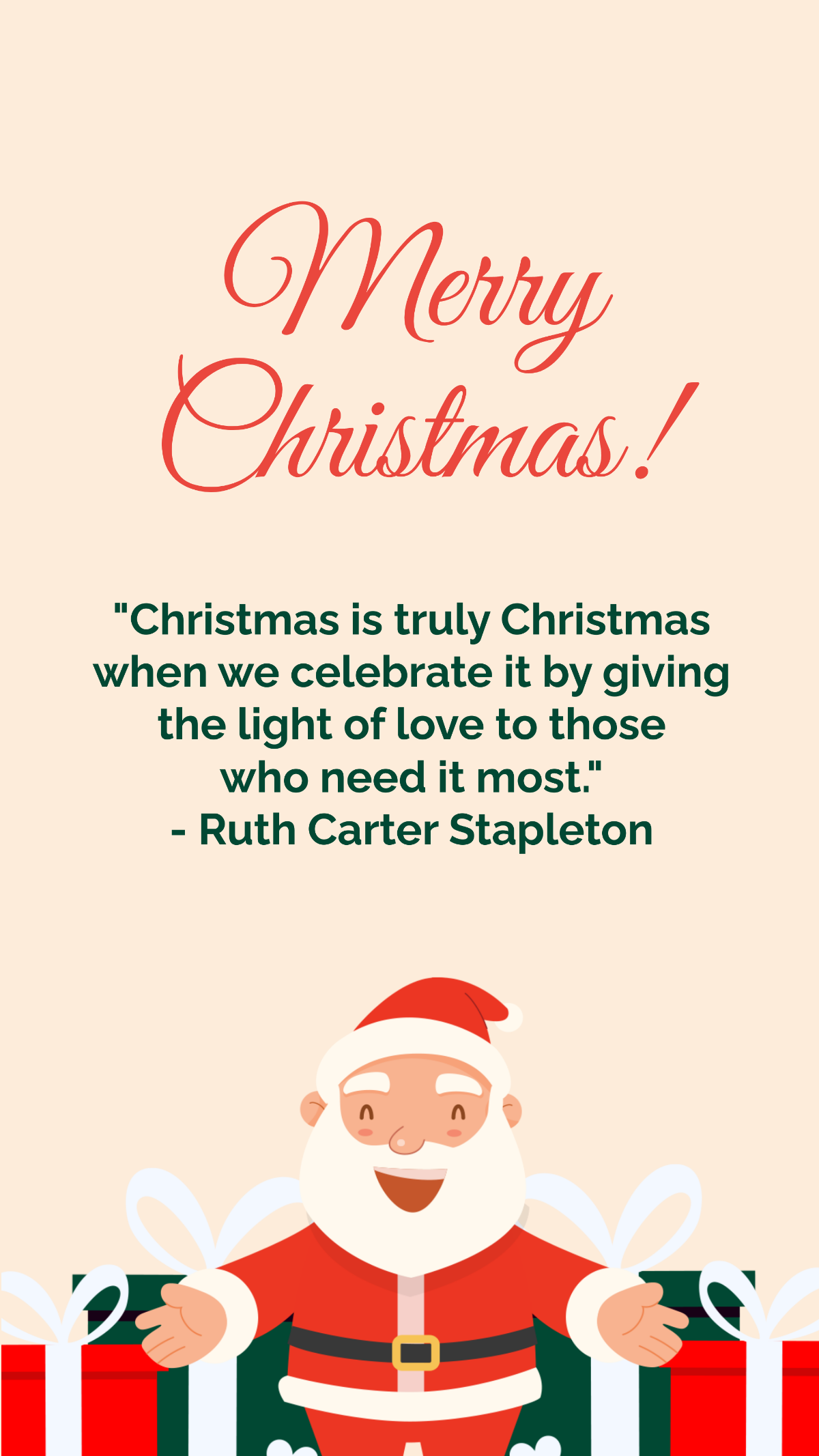 Free Cute Christmas Eve Quote Template