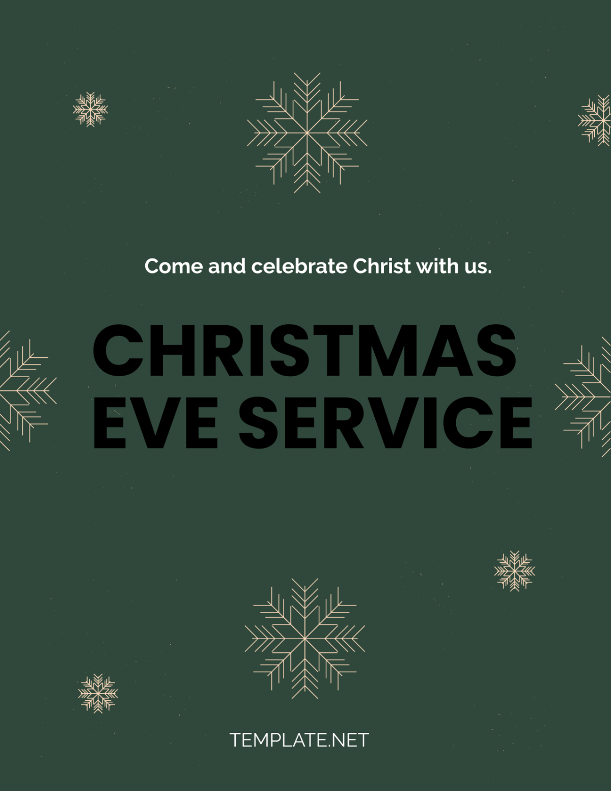 Free Christmas Eve Service Flyer Template