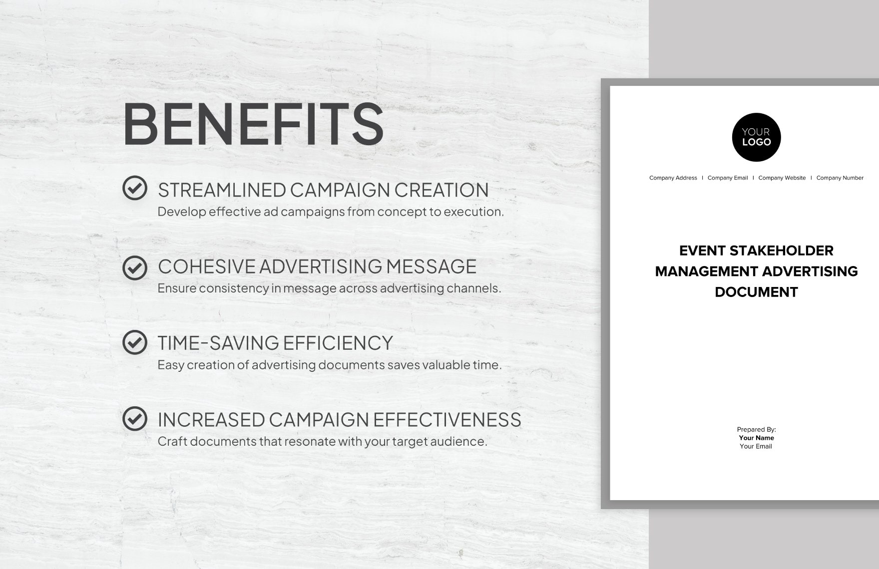 Event Stakeholder Management Advertising Document Template