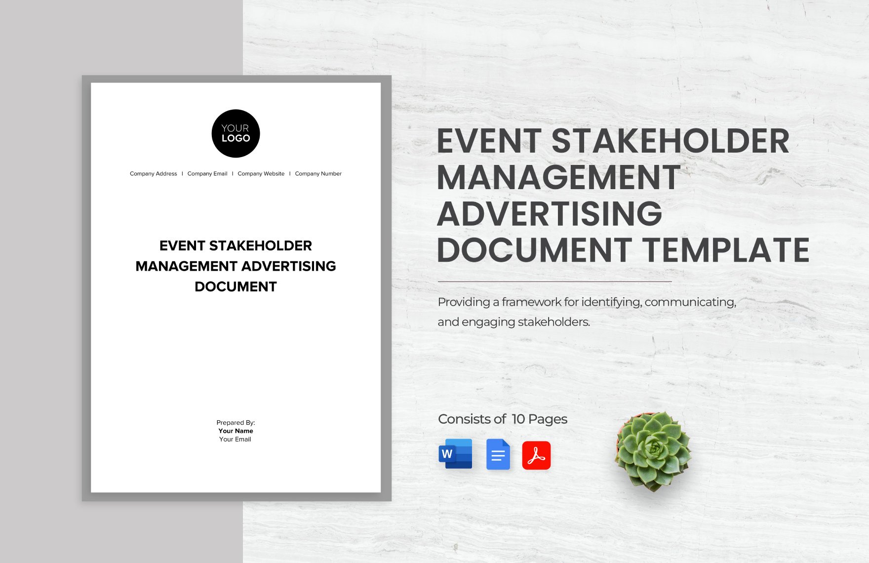 Event Stakeholder Management Advertising Document Template