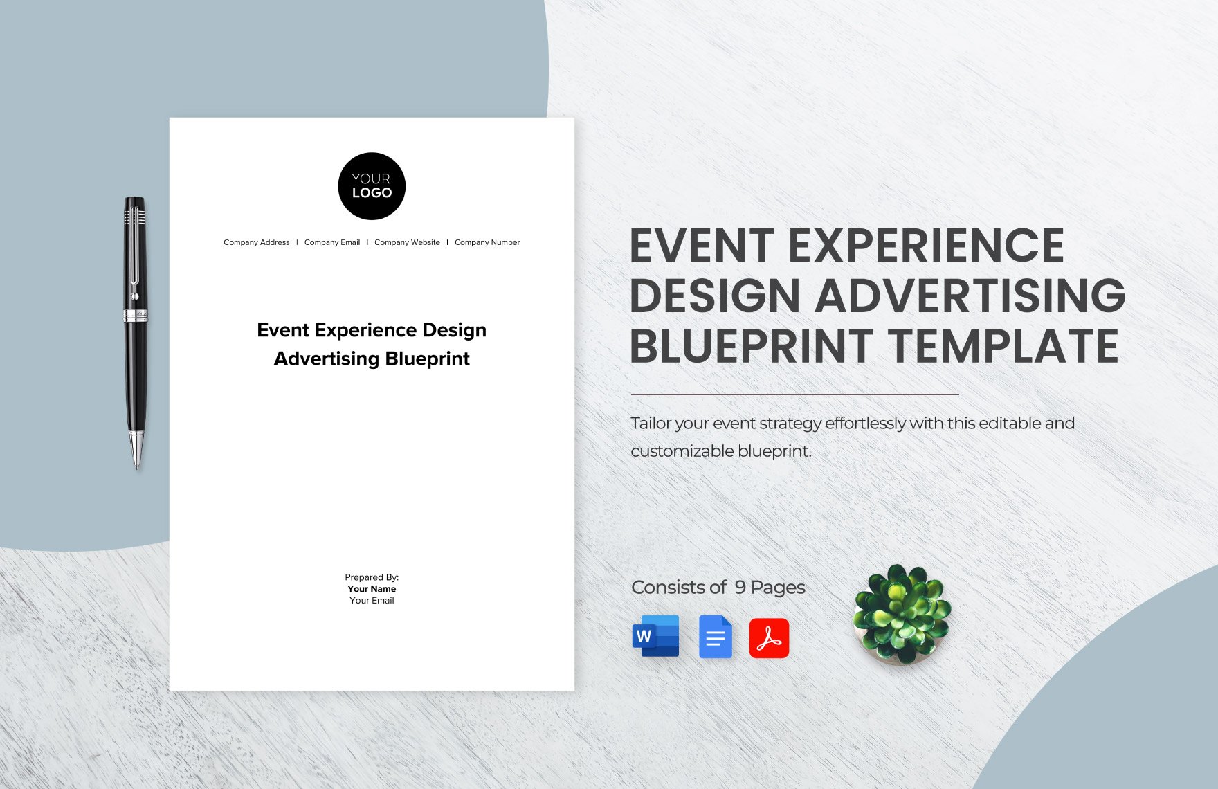 Event Experience Design Advertising Blueprint Template