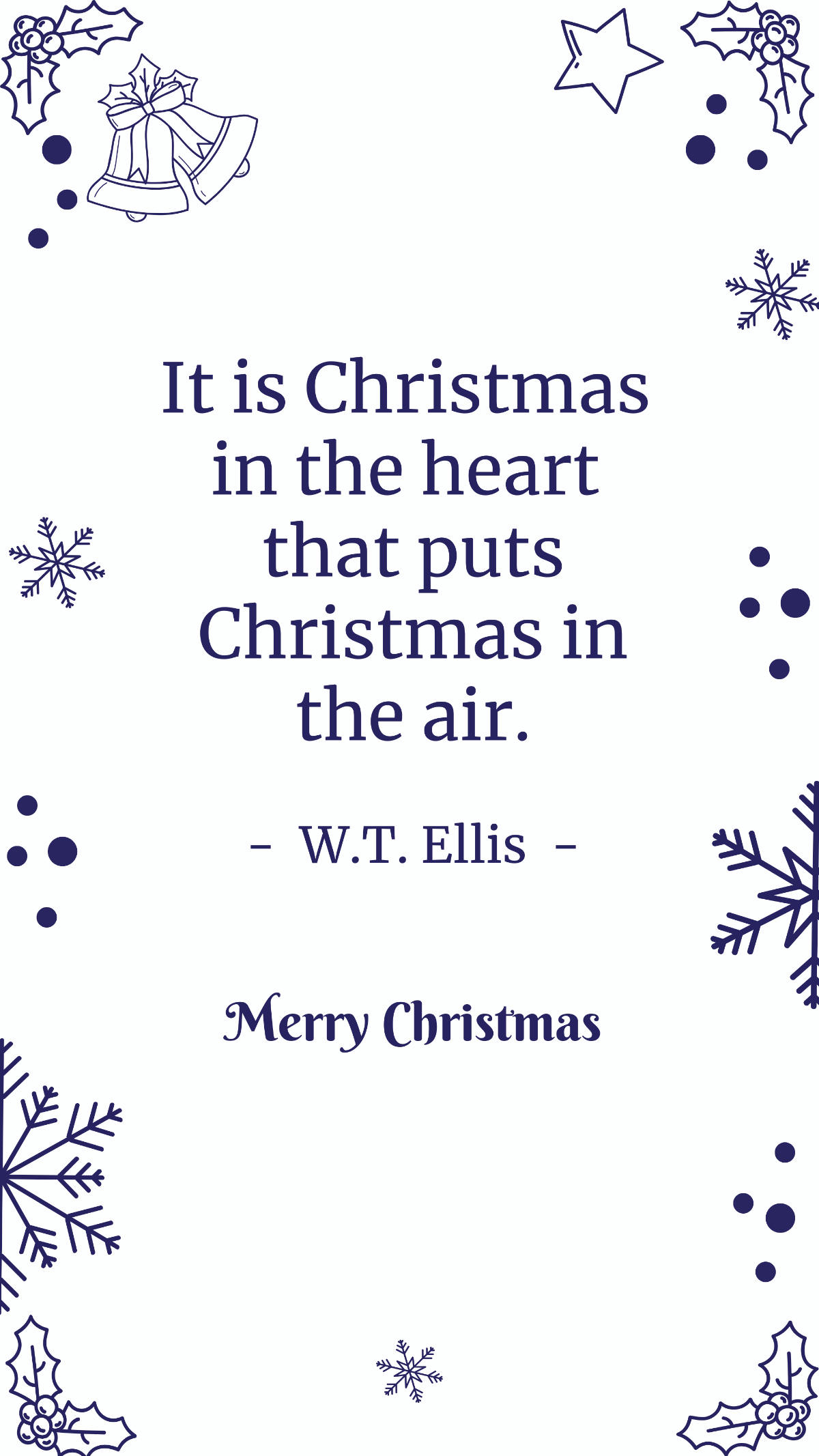Simple Christmas Quote Template