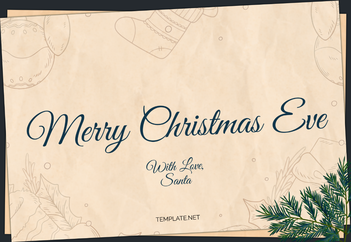 Christmas Eve Note from Santa Template