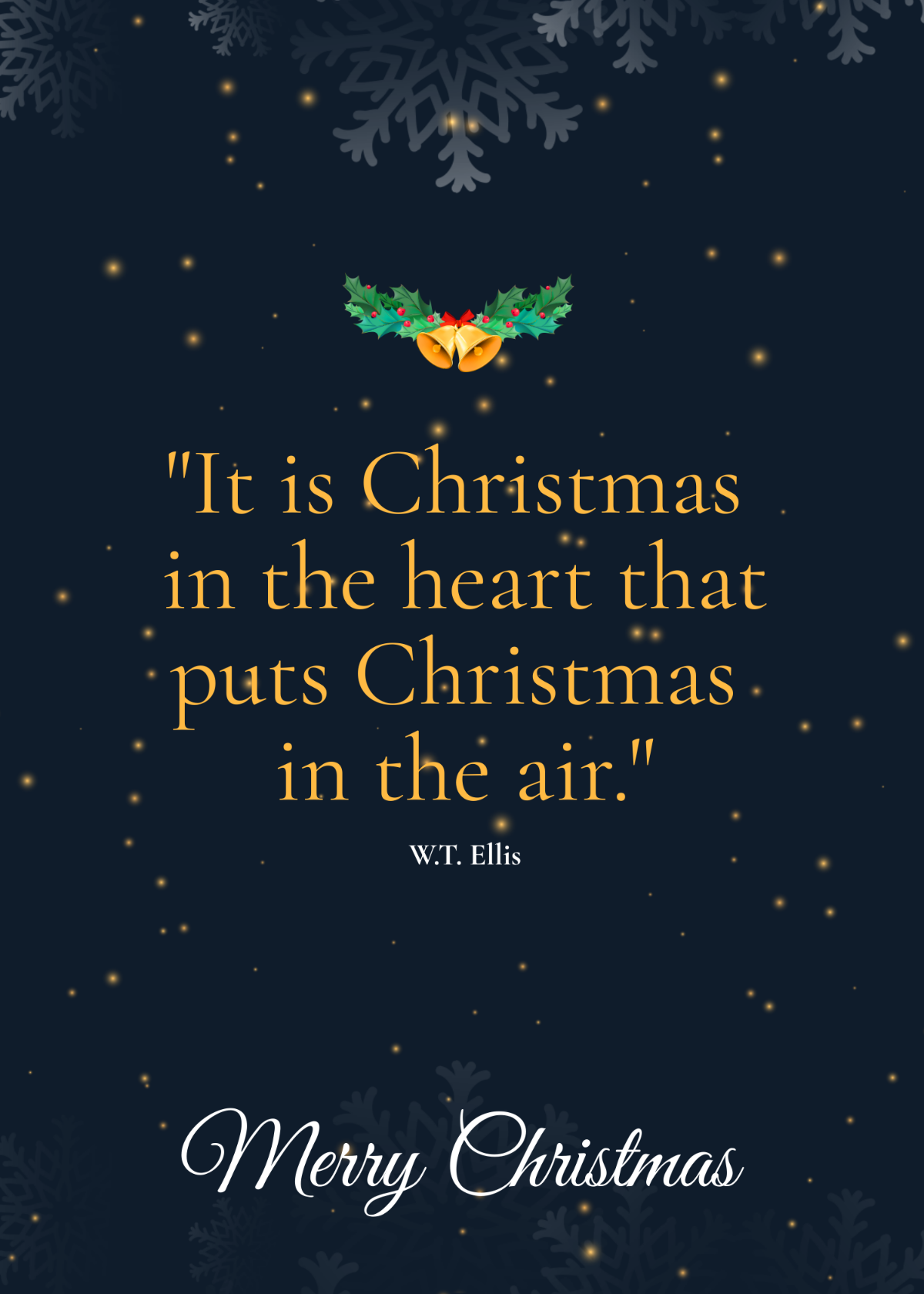 Free Beautiful Christmas Eve Quote Template